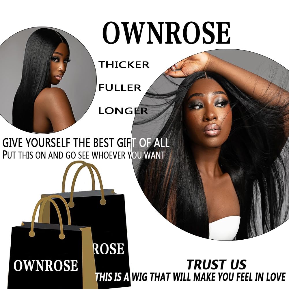 30 Inch 13x6 Lace Front Wigs Human Hair Pre Plucked 200 Density Straight Glueless Wig HD Transparent Human Hair Lace Front Wigs with Baby Hair Lace Front Wigs for Women