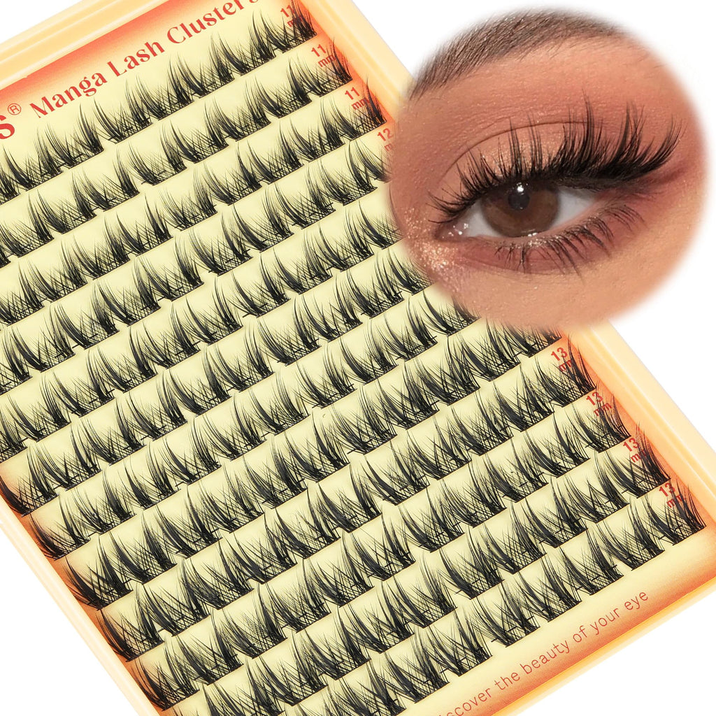 Goddvenus Lash Clusters Kit Wispy Eyelash Clusters Lashes Natural DIY Lash Extension Kit 10-16mm Cluster Eyelash Extensions Kit 300pcs C Curl Individual Lashes Cluster Eyelash (No Tweezers)